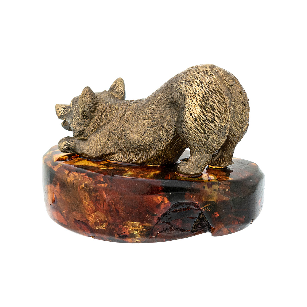 Статуэтка с янтарем «Собака игривый корги» - интернет магазин Русь Велика я фото 4