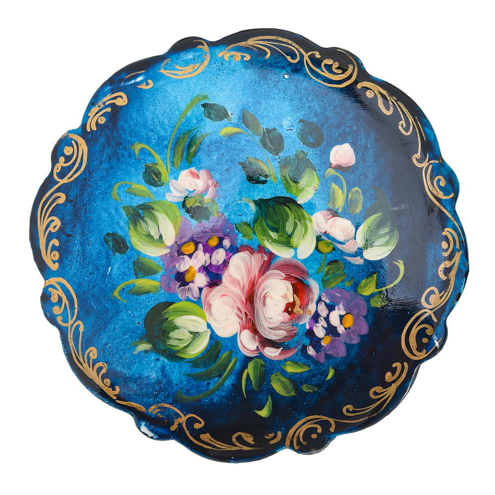 Брошь с ручной росписью «Жостово» (в ассортименте) - интернет магазин Русь Велика я 