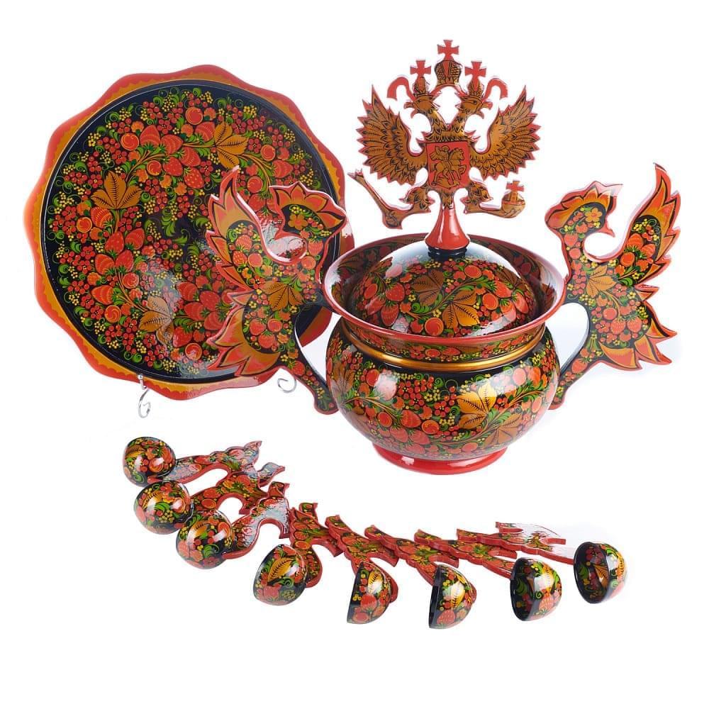 Братина «Герб» Хохлома - интернет магазин Русь Велика я фото 1