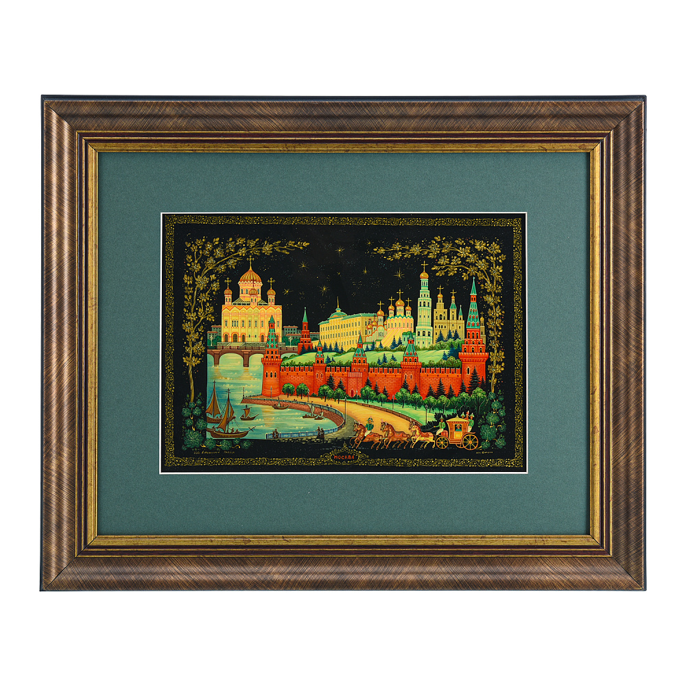 Панно с художественной росписью «Москва» 45х35 см - интернет магазин Русь Велика я 
