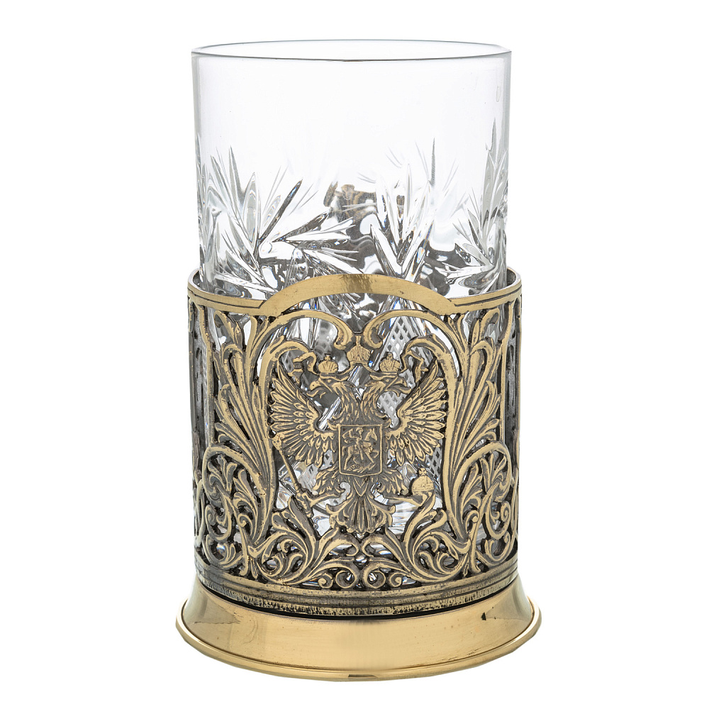 Подстаканник латунный «Герб РФ» - интернет магазин Русь Велика я 