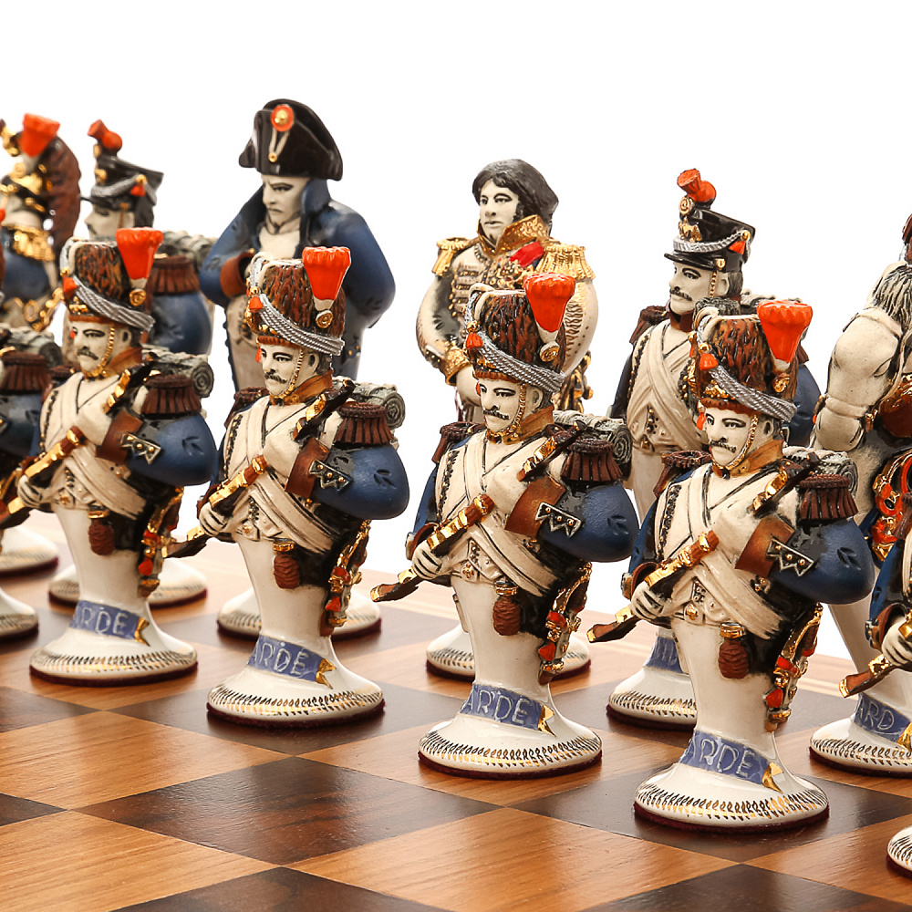 Шахматы деревянные «Бородино» с фарфоровыми фигурами 56х56 см - интернет магазин Русь Велика я фото 2