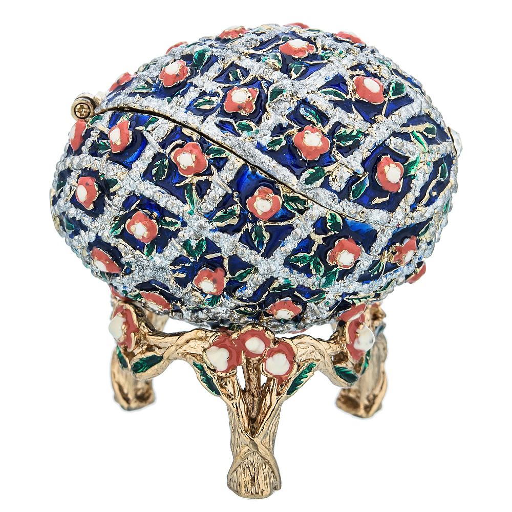 Пасхальное яйцо-шкатулка «Розы». Традиции Фаберже - интернет магазин Русь Велика я фото 3