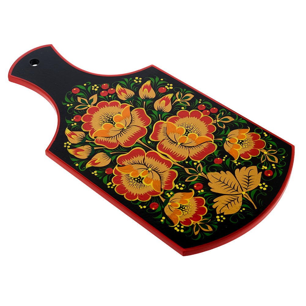 Доска разделочная «Цветы». Хохлома - интернет магазин Русь Велика я фото 3