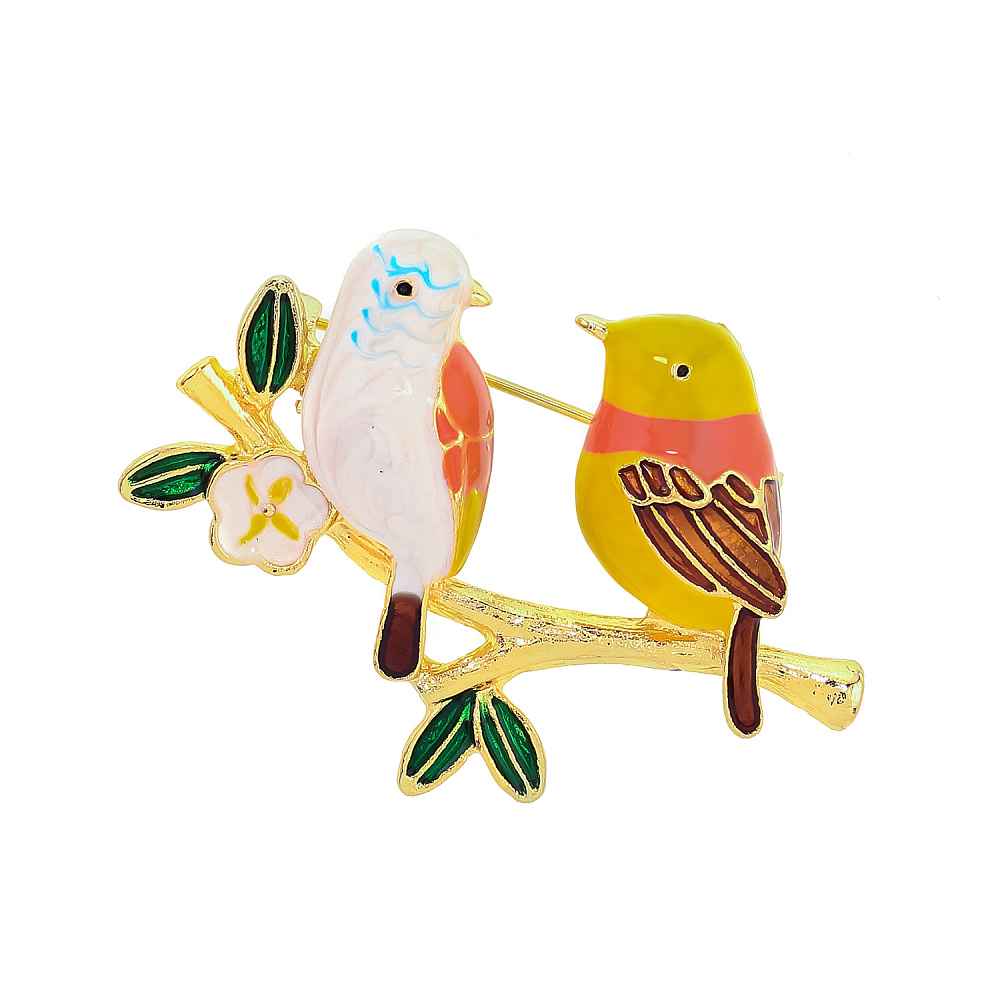 Брошь «Птички» - интернет магазин Русь Велика я 