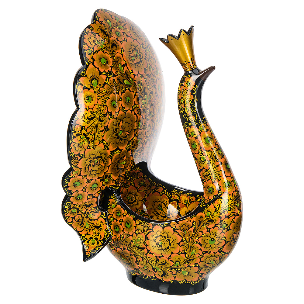 Братина «Павлин». Хохлома - интернет магазин Русь Велика я 