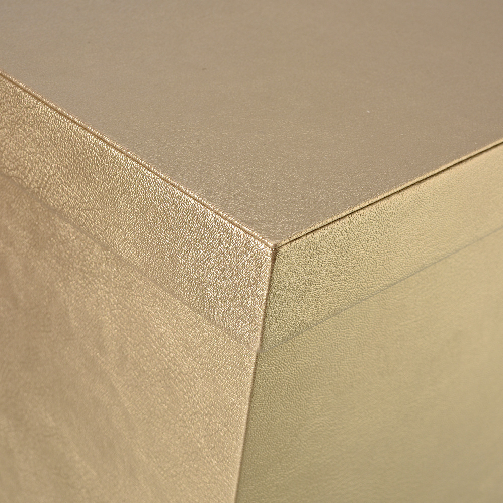 Подарочная упаковка из экокожи бронзово-перламутровая 24х24х24 см - интернет магазин Русь Велика я фото 2