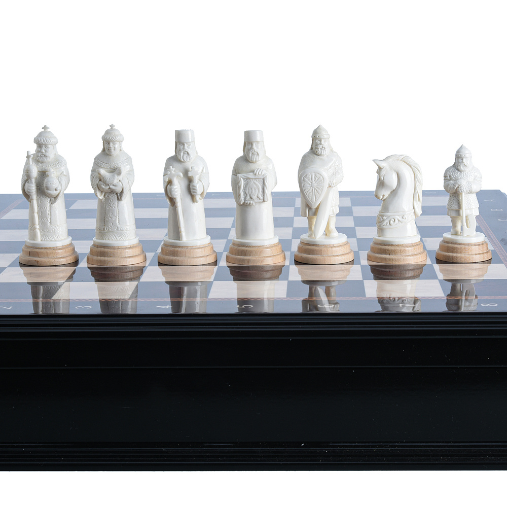 Шахматы с фигурами из кости «Куликово поле» 48х48 см - интернет магазин Русь Велика я фото 2