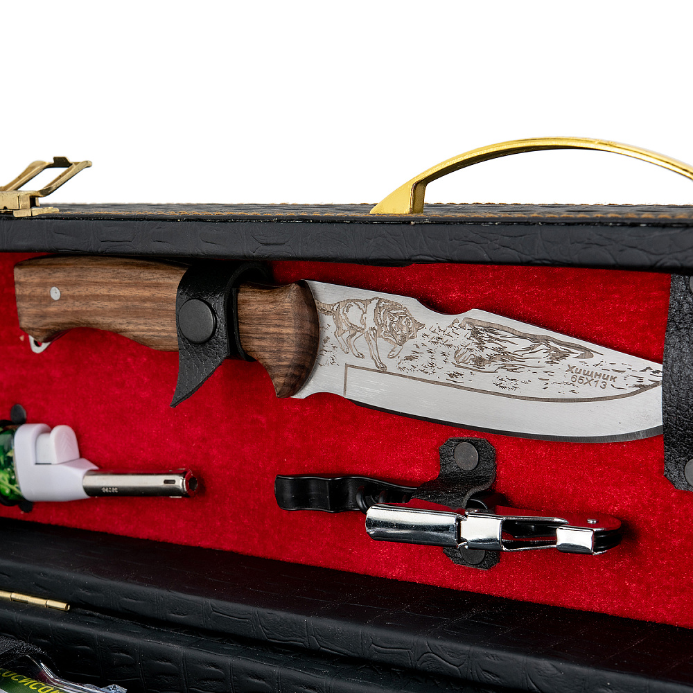 Шашлычный набор для пикника в кожаном футляре - интернет магазин Русь Велика я фото 2