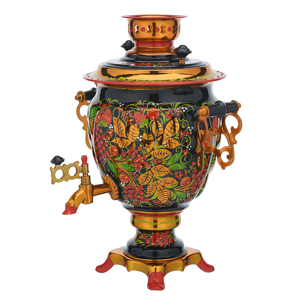 Самовар электрический 3 л с сервизом «Рябина». Хохлома - интернет магазин Русь Велика я фото 3