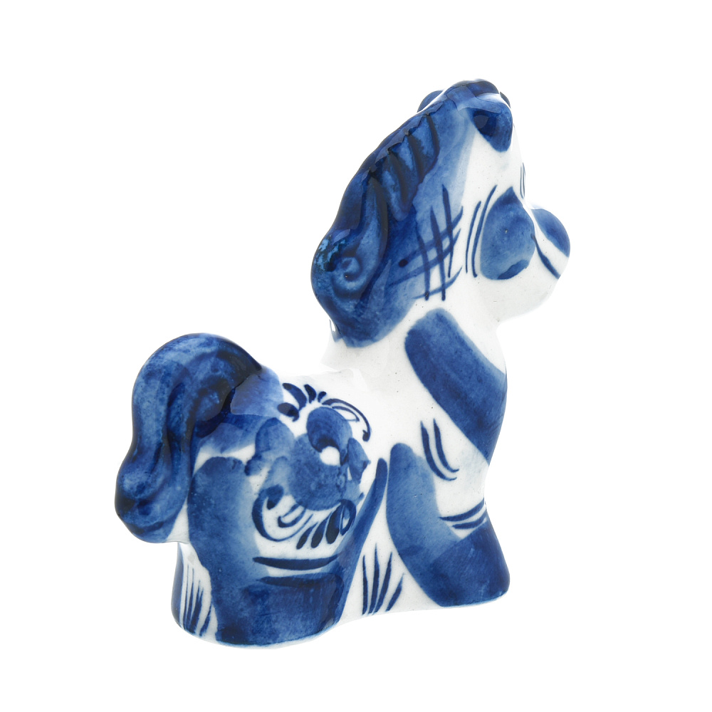 Статуэтка «Лошадь Леон». Гжель - интернет магазин Русь Велика я фото 1