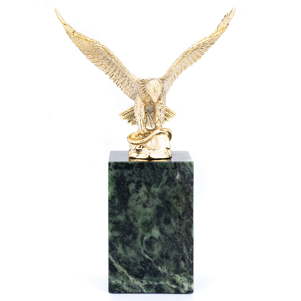 Бронзовая статуэтка на подставке из камня «Орел» - интернет магазин Русь Велика я фото 1