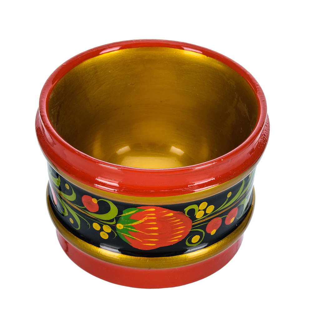 Солонка «Ягоды». Хохлома - интернет магазин Русь Велика я фото 1