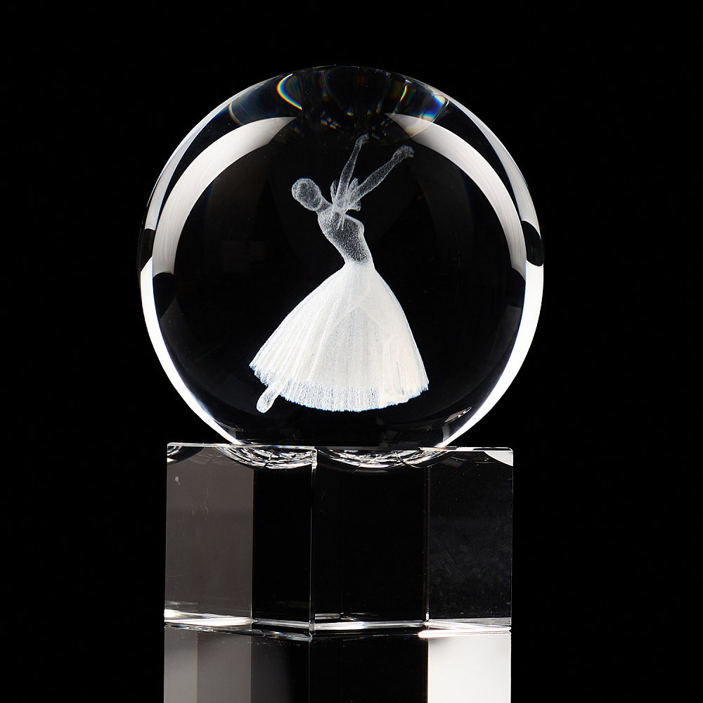 Лазерная графика. Шар «Балерина» - интернет магазин Русь Велика я 