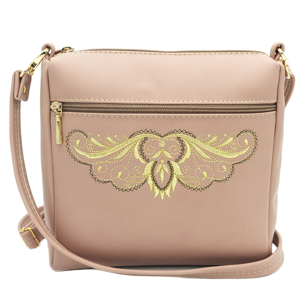 Сумка «Рассвет». Пудровая с вышивкой - интернет магазин Русь Велика я фото 1