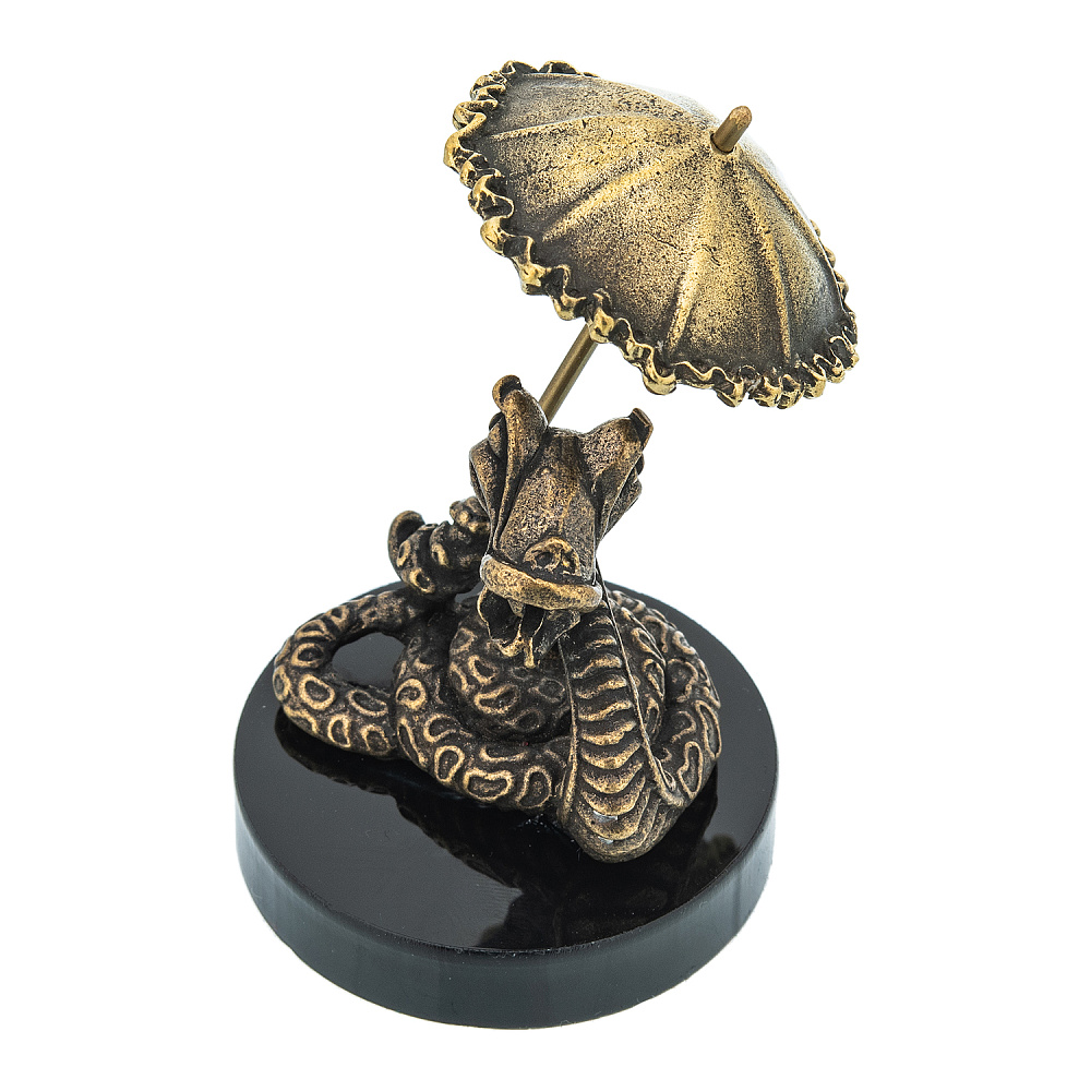 Змея Символ 2025 года. Бронзовая статуэтка «Змея с зонтиком» - интернет магазин Русь Велика я фото 5