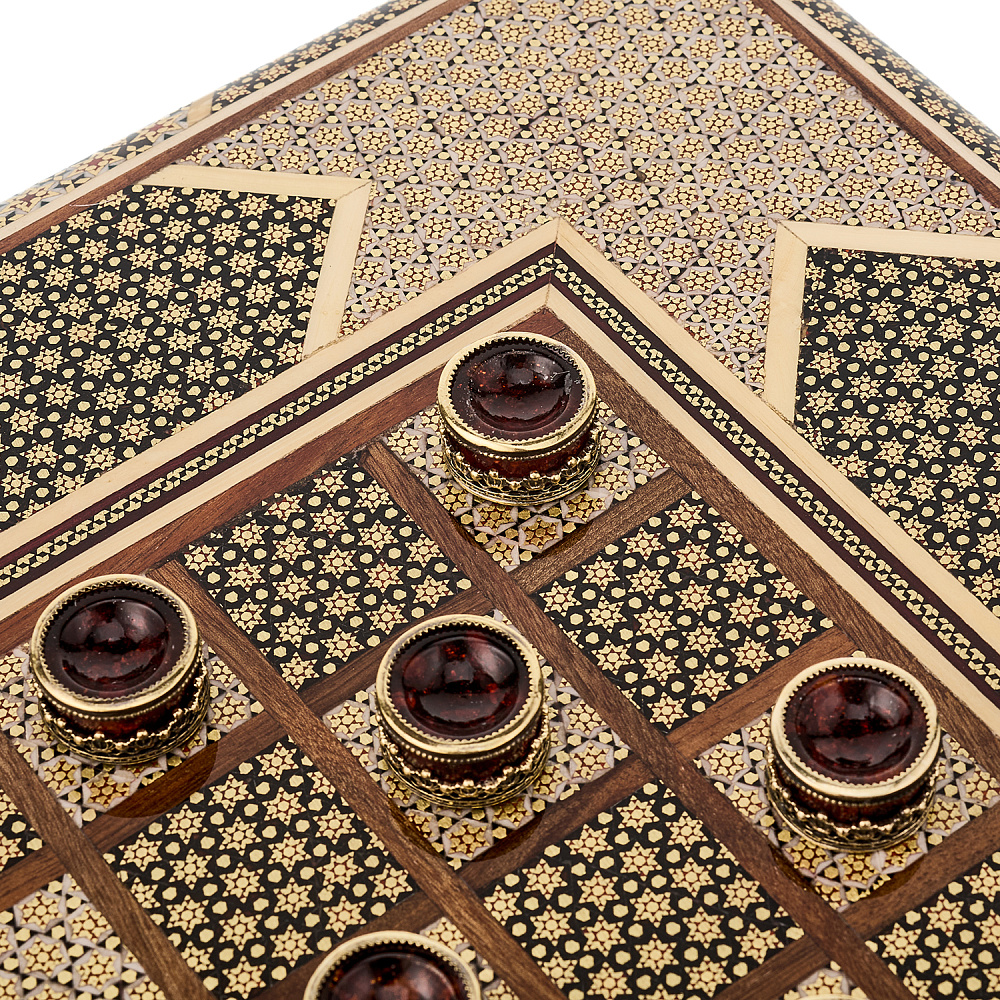 Нарды-шашки с янтарными фишками «Персидские» 49х25 см - интернет магазин Русь Велика я фото 11