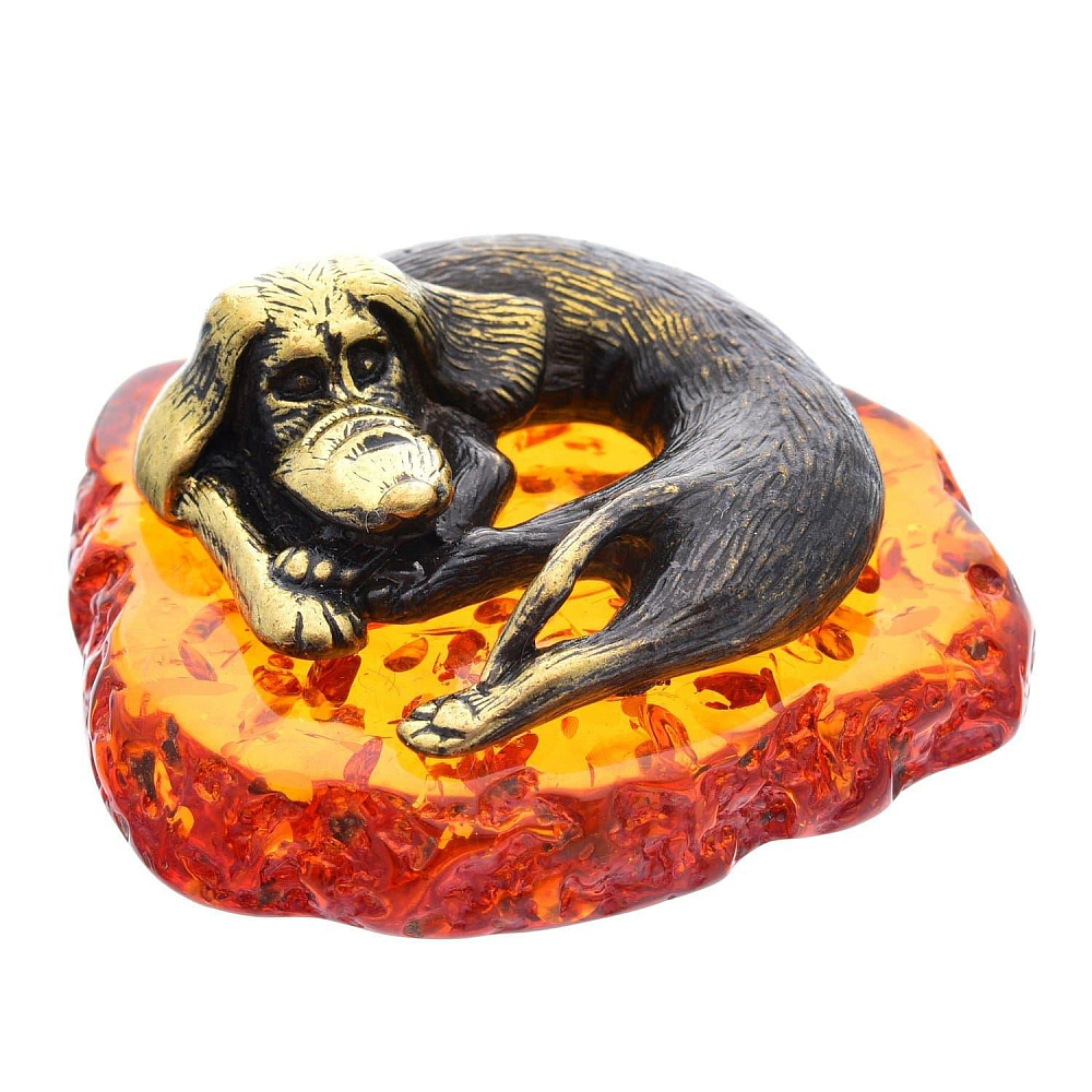 Статуэтка с янтарем «Сладкий сон» - интернет магазин Русь Велика я 