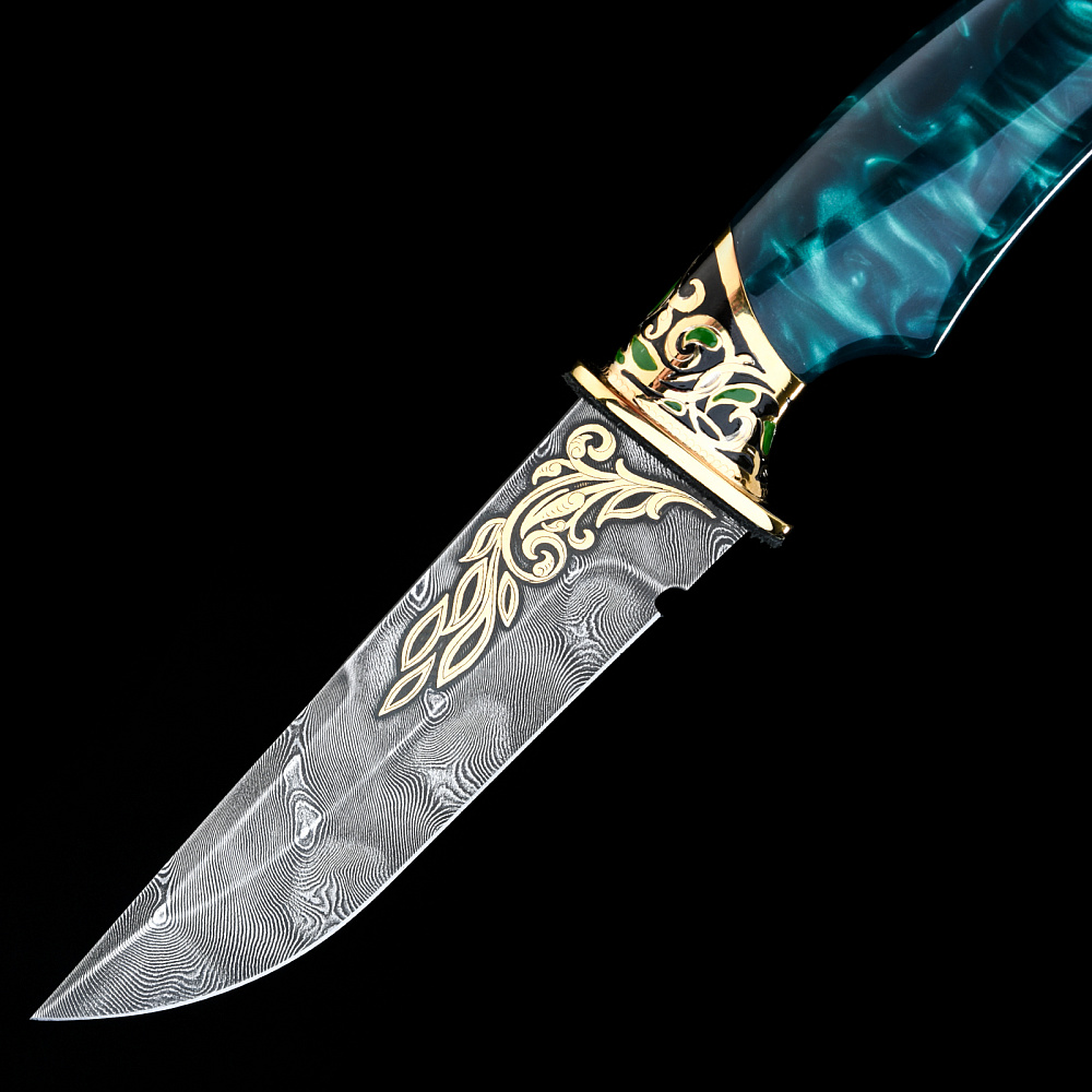 Нож сувенирный с золочением и эмалью. Златоуст - интернет магазин Русь Велика я фото 6