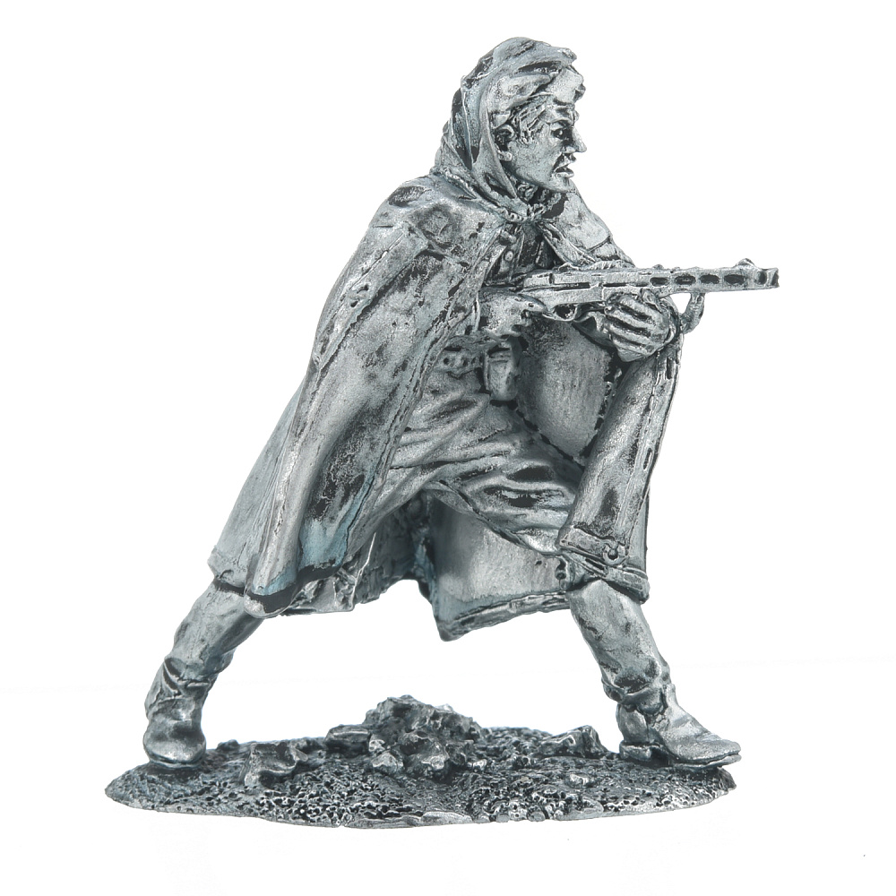 Оловянная миниатюра. Солдатик «Автоматчик РККА» - интернет магазин Русь Велика я 