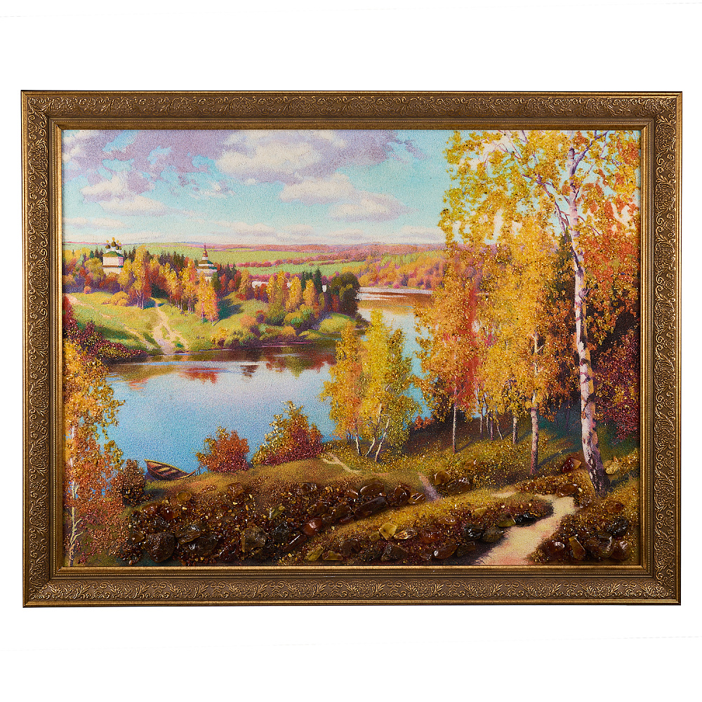 Картина янтарная «Ясный день» 60х80 см - интернет магазин Русь Велика я 