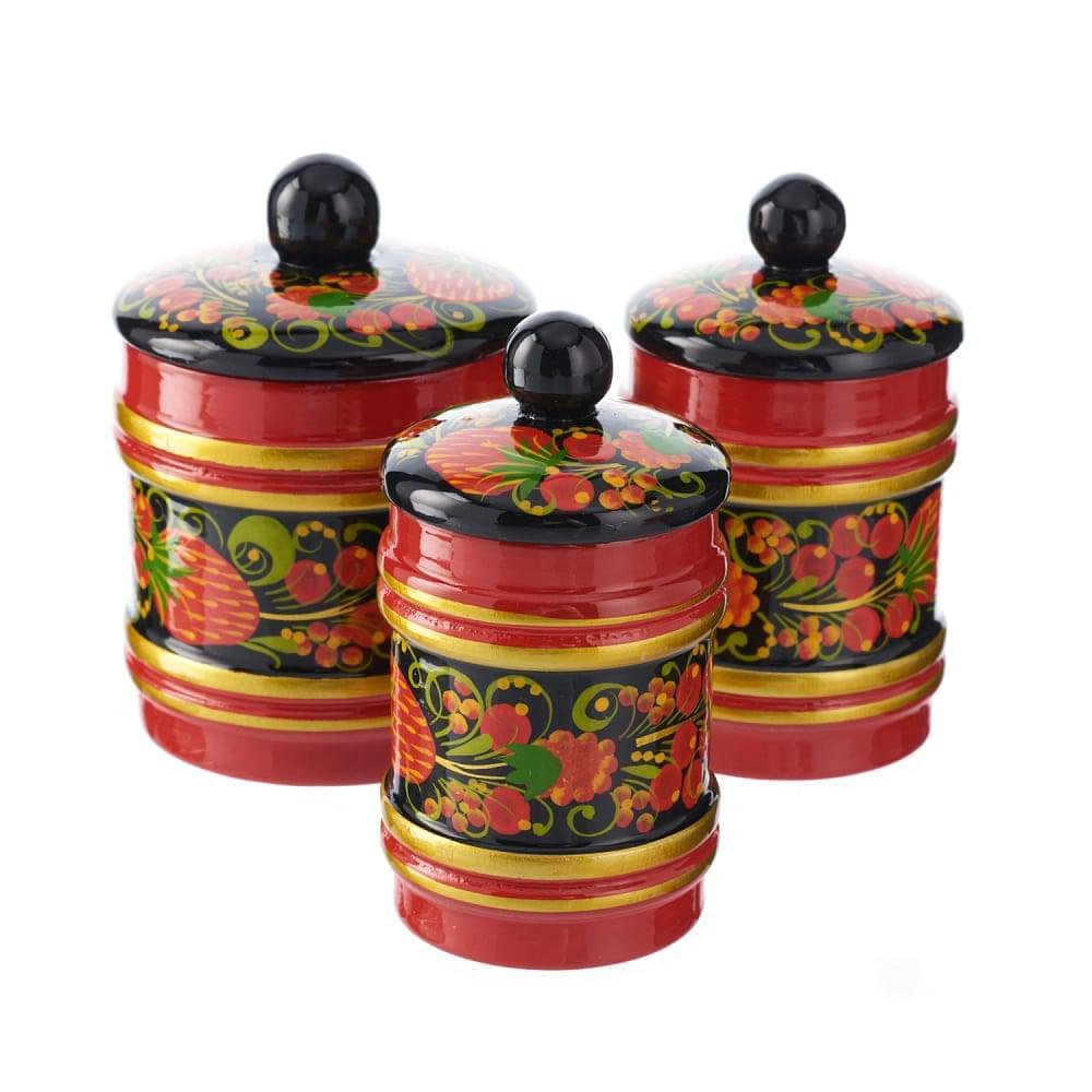 Деревянный набор для специй «Русь». Хохлома - интернет магазин Русь Велика я фото 3