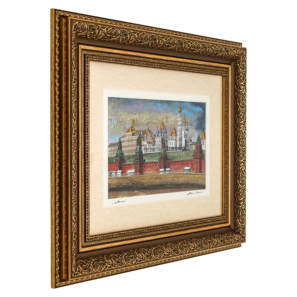 Картина на перламутре «Москва. Кремлевская набережная» 45х35 см - интернет магазин Русь Велика я фото 1