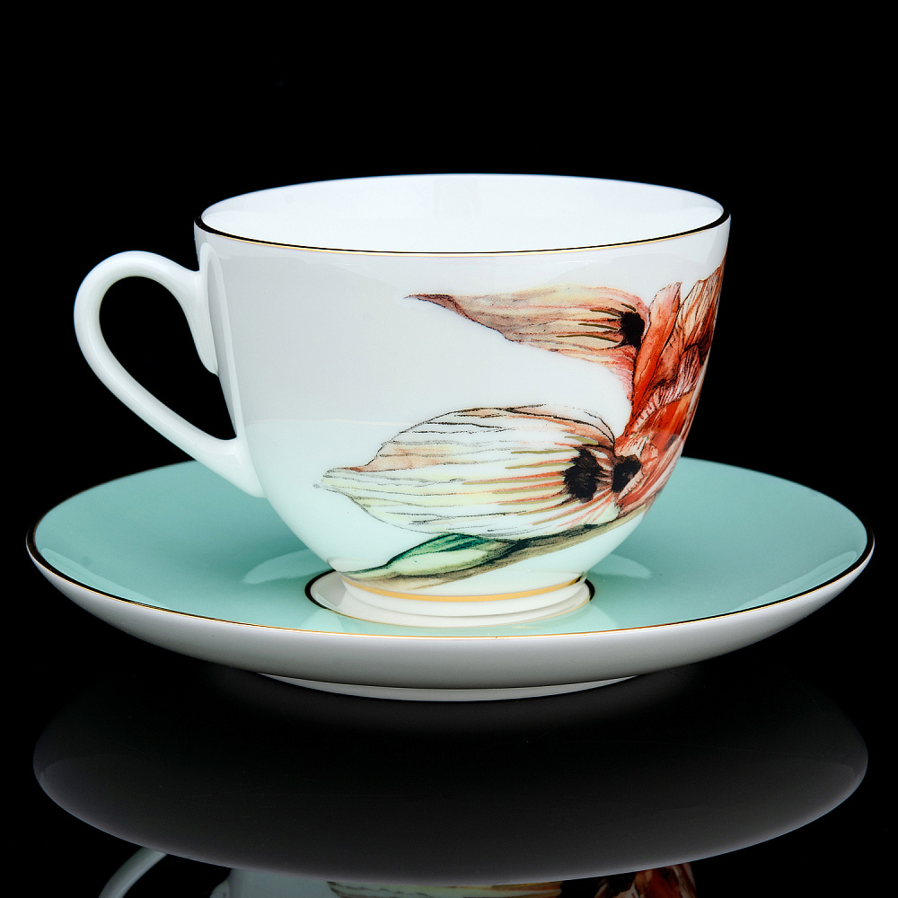 Чайная пара 250 мл «Тигровый ирис». Форма Весенняя-2. ИФЗ - интернет магазин Русь Велика я фото 1