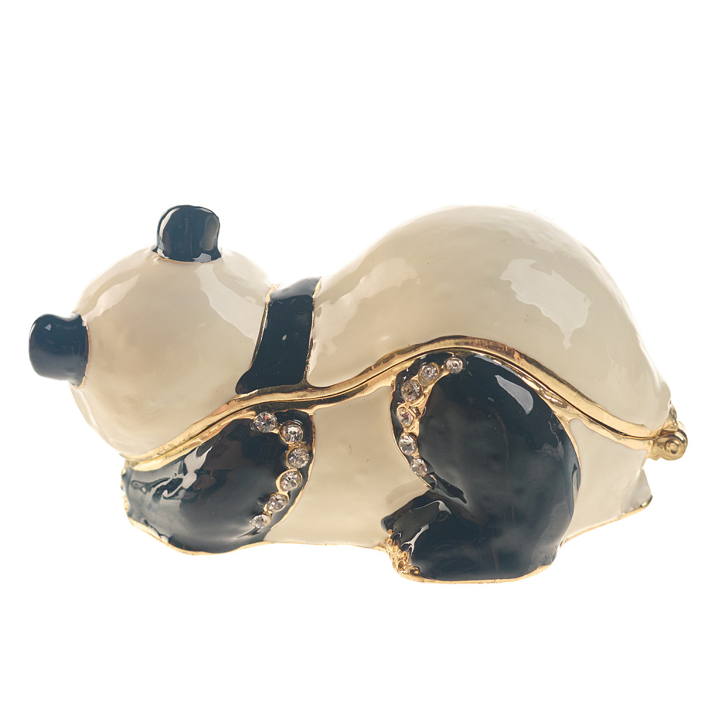 Шкатулка «Панда». Традиции Фаберже - интернет магазин Русь Велика я фото 2