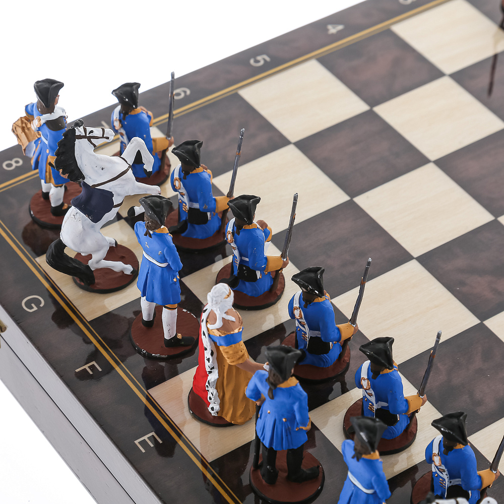 Шахматный ларец с оловянными фигурами «Полтава» 37х37 см - интернет магазин Русь Велика я фото 10