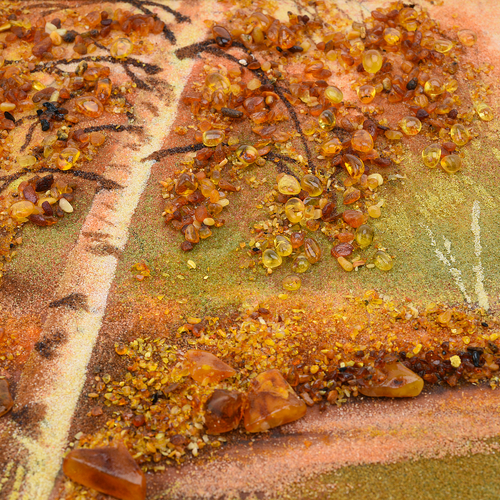 Картина янтарная «Осенний лес» 60х40 см - интернет магазин Русь Велика я фото 3