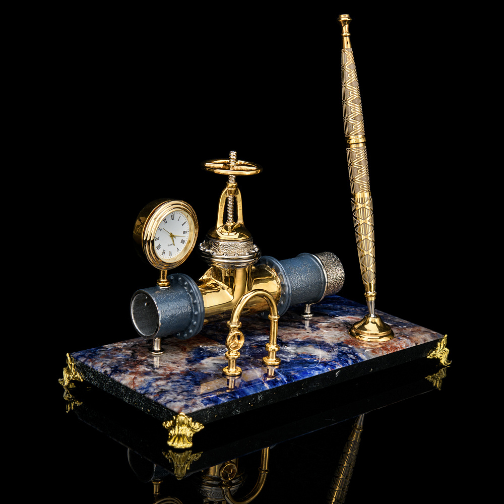 Настольный письменный набор «Нефтяная труба». Златоуст - интернет магазин Русь Велика я фото 1