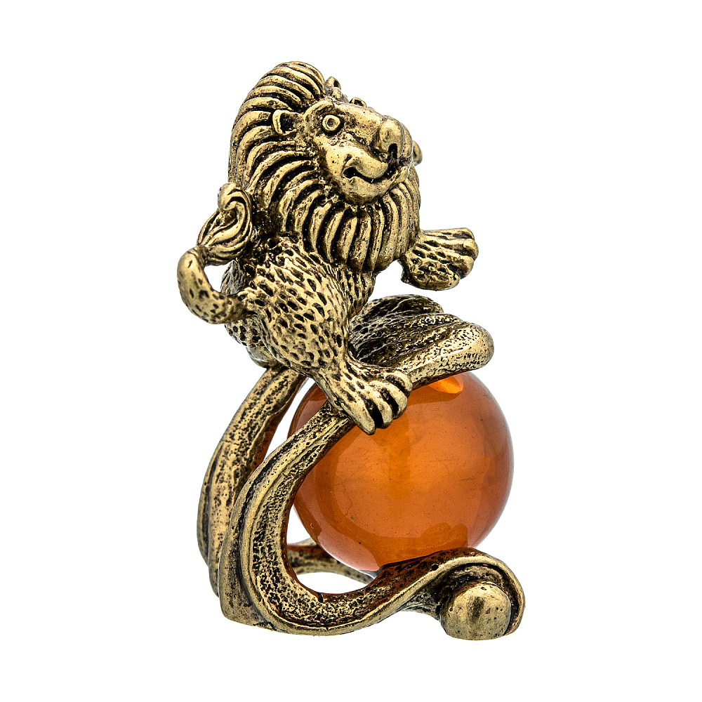 Статуэтка с янтарем «Лев» - интернет магазин Русь Велика я фото 3