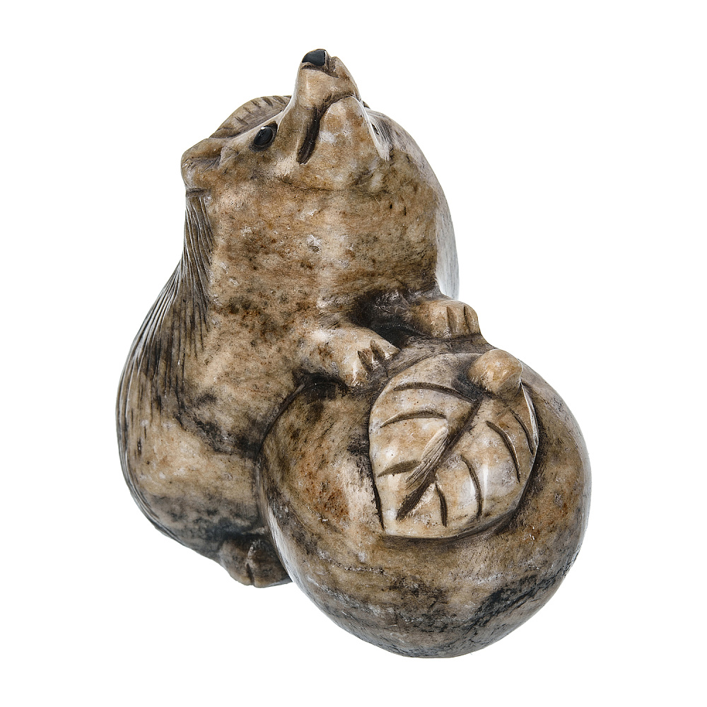 Статуэтка из камня «Еж с яблоком» - интернет магазин Русь Велика я фото 1