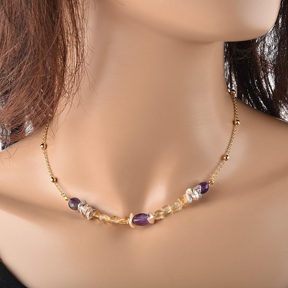 Колье с натуральным камнем «Аврора» - интернет магазин Русь Велика я 