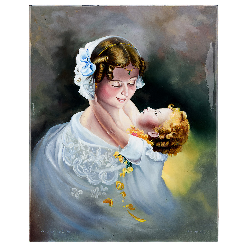 Панно с художественной росписью «Любовь земная» 20 х 25 см - интернет магазин Русь Велика я 