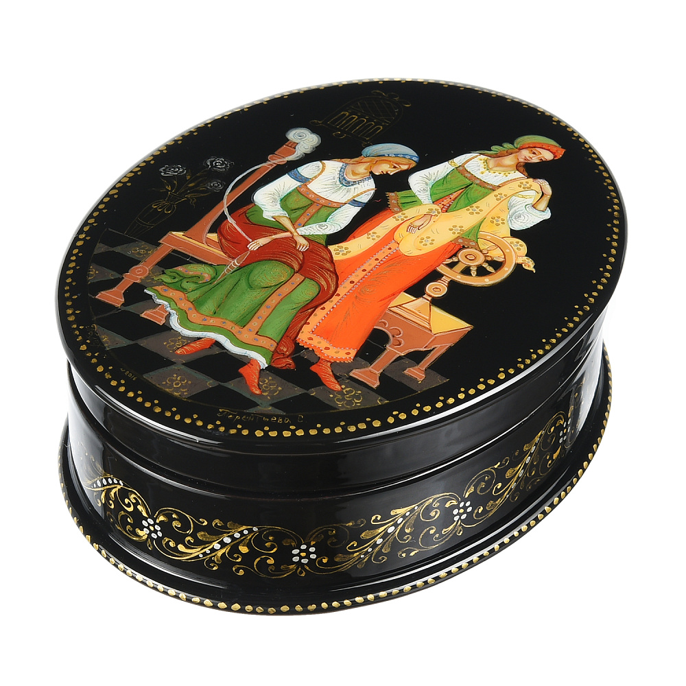 Шкатулка с художественной росписью «Пряхи» - интернет магазин Русь Велика я фото 1