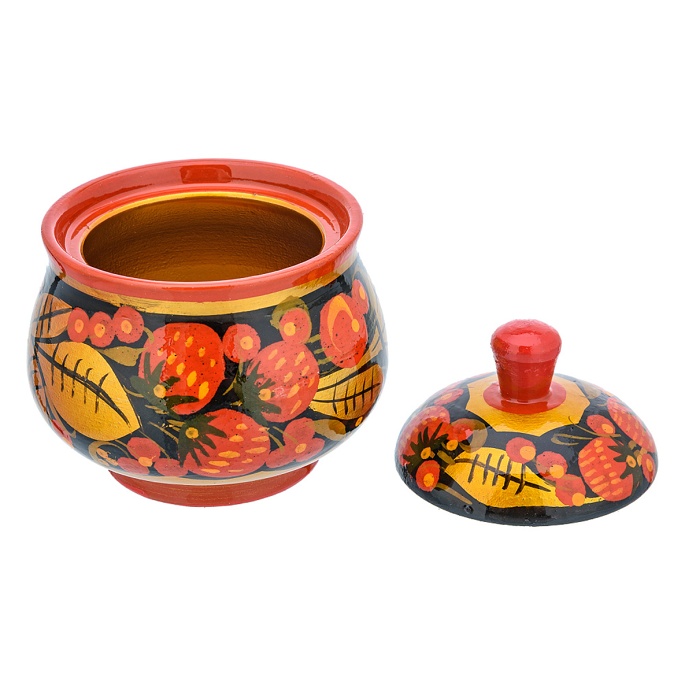 Солонка «Горшок». Хохлома - интернет магазин Русь Велика я фото 1