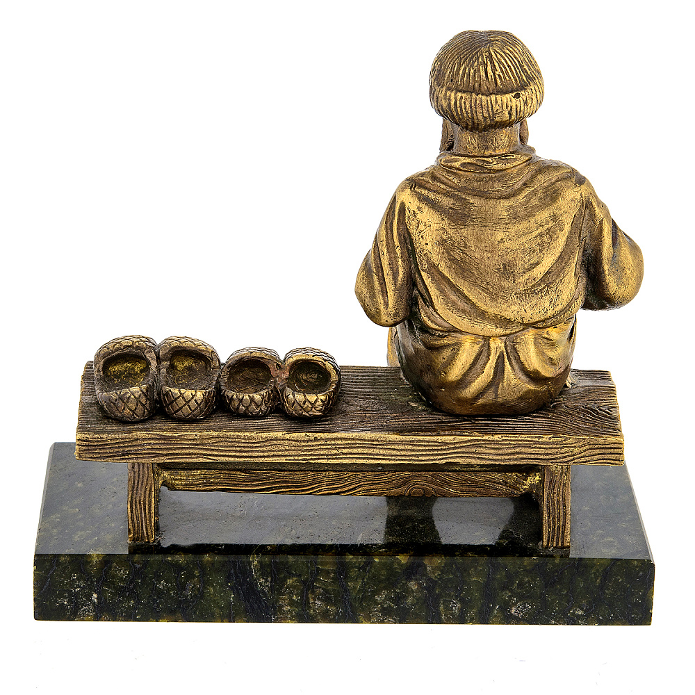 Бронзовая статуэтка «Лапотник» - интернет магазин Русь Велика я фото 2