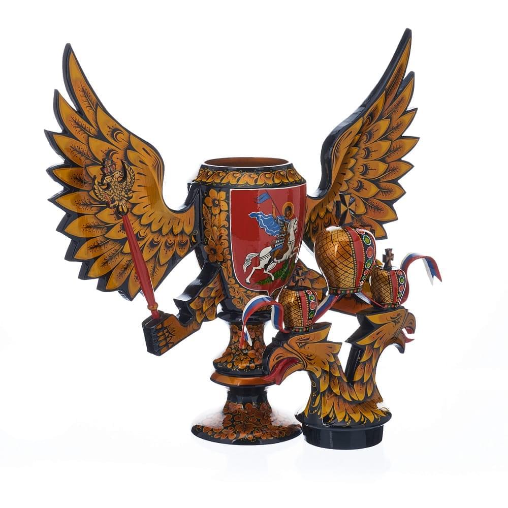 Кубок «Герб России» Хохлома - интернет магазин Русь Велика я фото 1