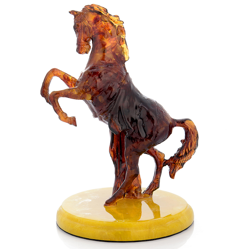 Лошадь Символ 2026 года. Скульптура из янтаря «Конь» - интернет магазин Русь Велика я фото 2