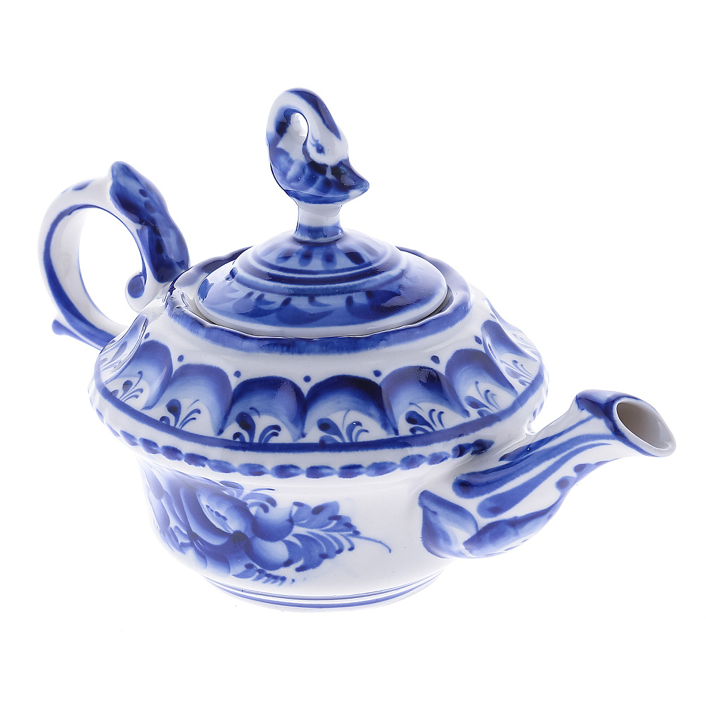 Чайник «Лебедь». Гжель - интернет магазин Русь Велика я фото 4