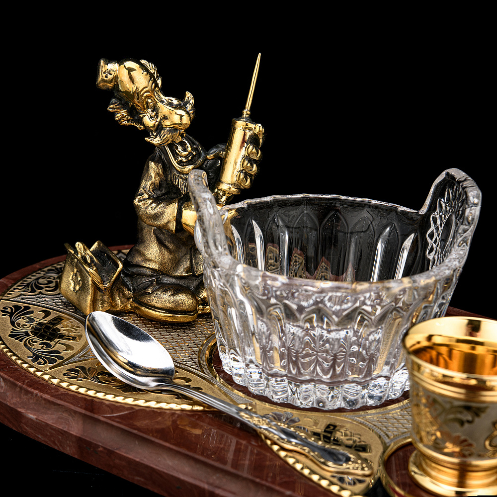 Икорница со стопками «Доктор». Златоуст - интернет магазин Русь Велика я фото 4