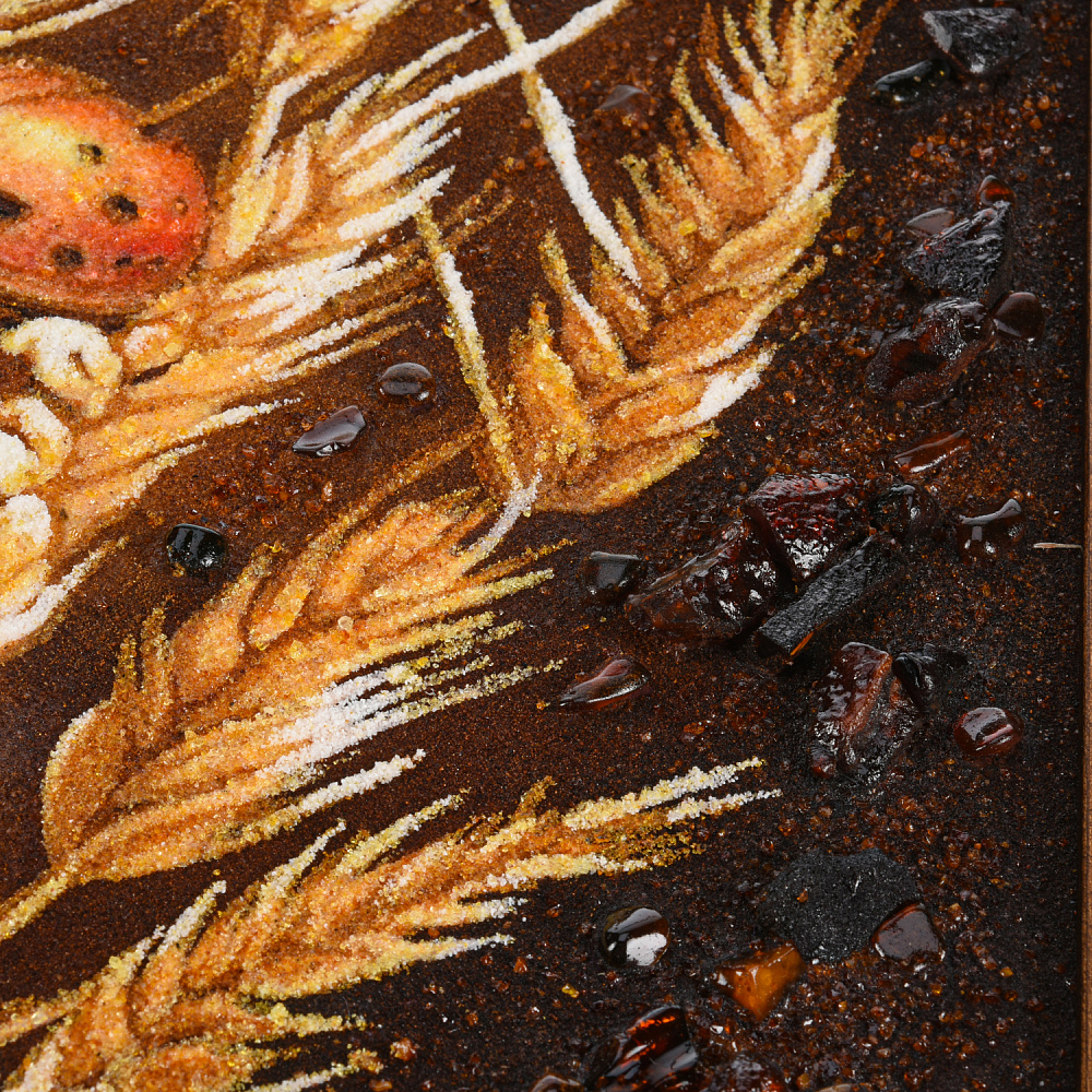 Картина янтарная «Божья коровка. Семья» 60х40 см - интернет магазин Русь Велика я фото 3