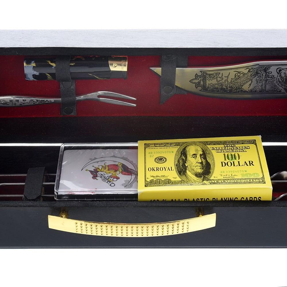 Шашлычный набор в кожаном футляре - интернет магазин Русь Велика я фото 2