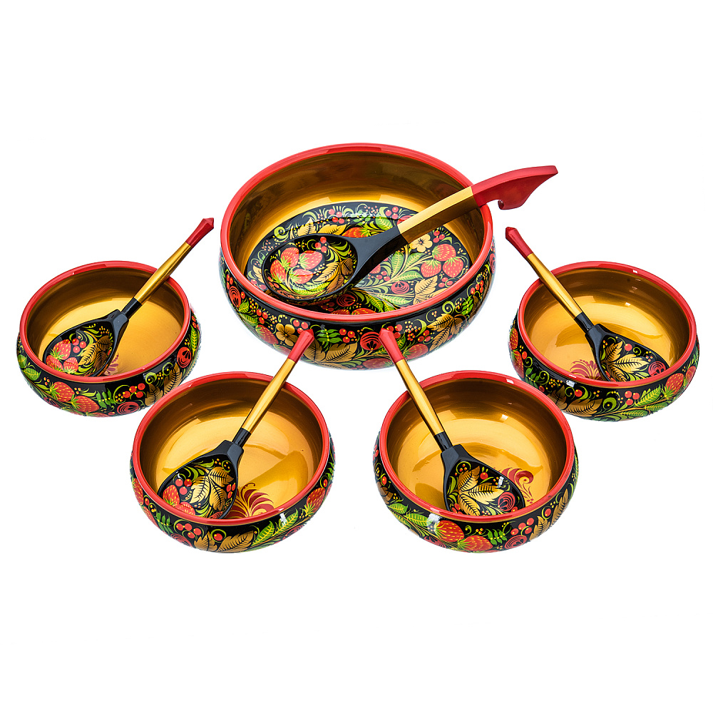 Набор для супа. Хохлома - интернет магазин Русь Велика я 