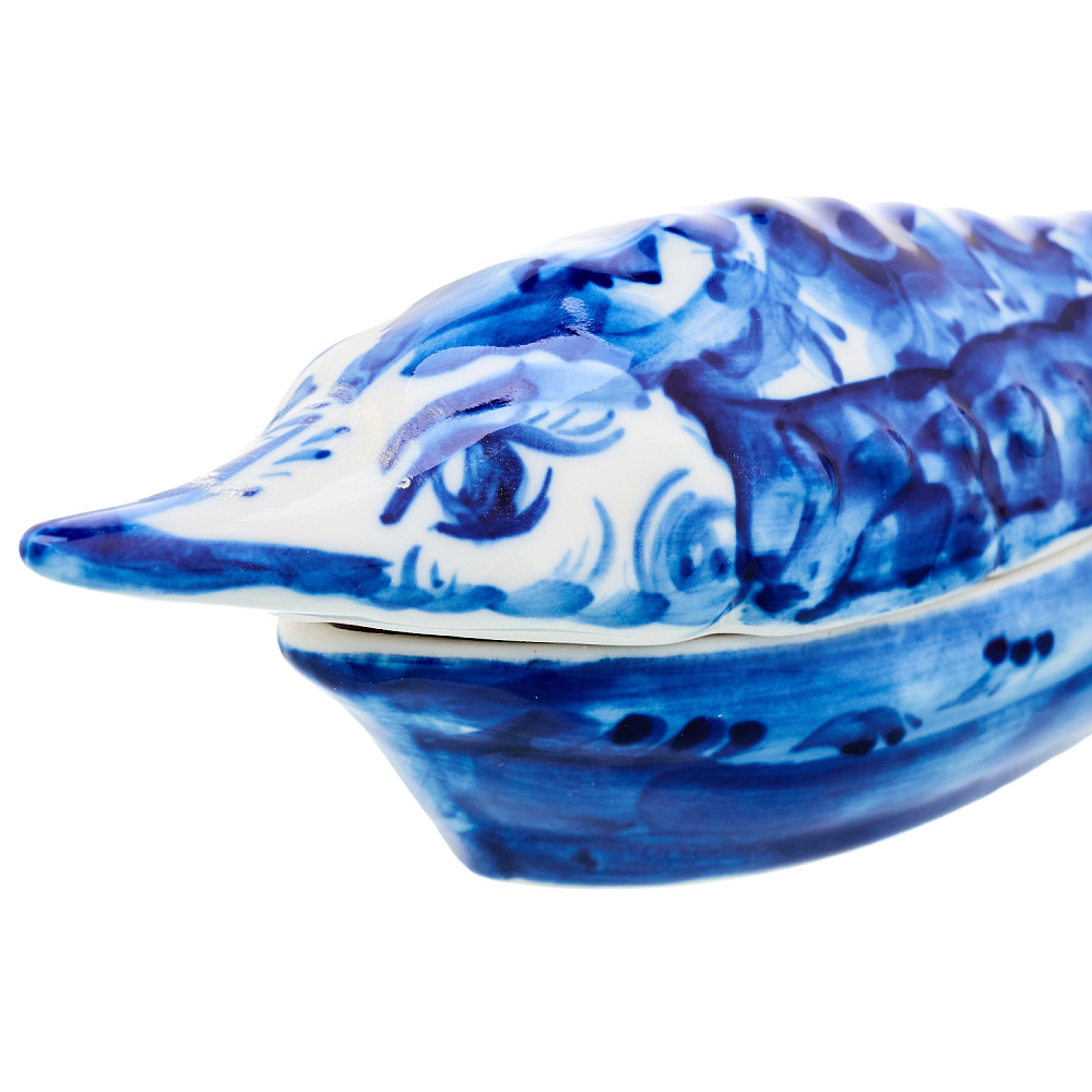 Икорница «Осетр». Гжель - интернет магазин Русь Велика я фото 3