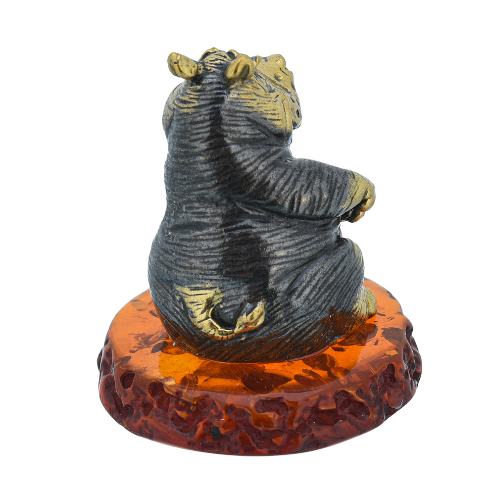 Статуэтка с янтарем «Бегемотик Няша» - интернет магазин Русь Велика я фото 2