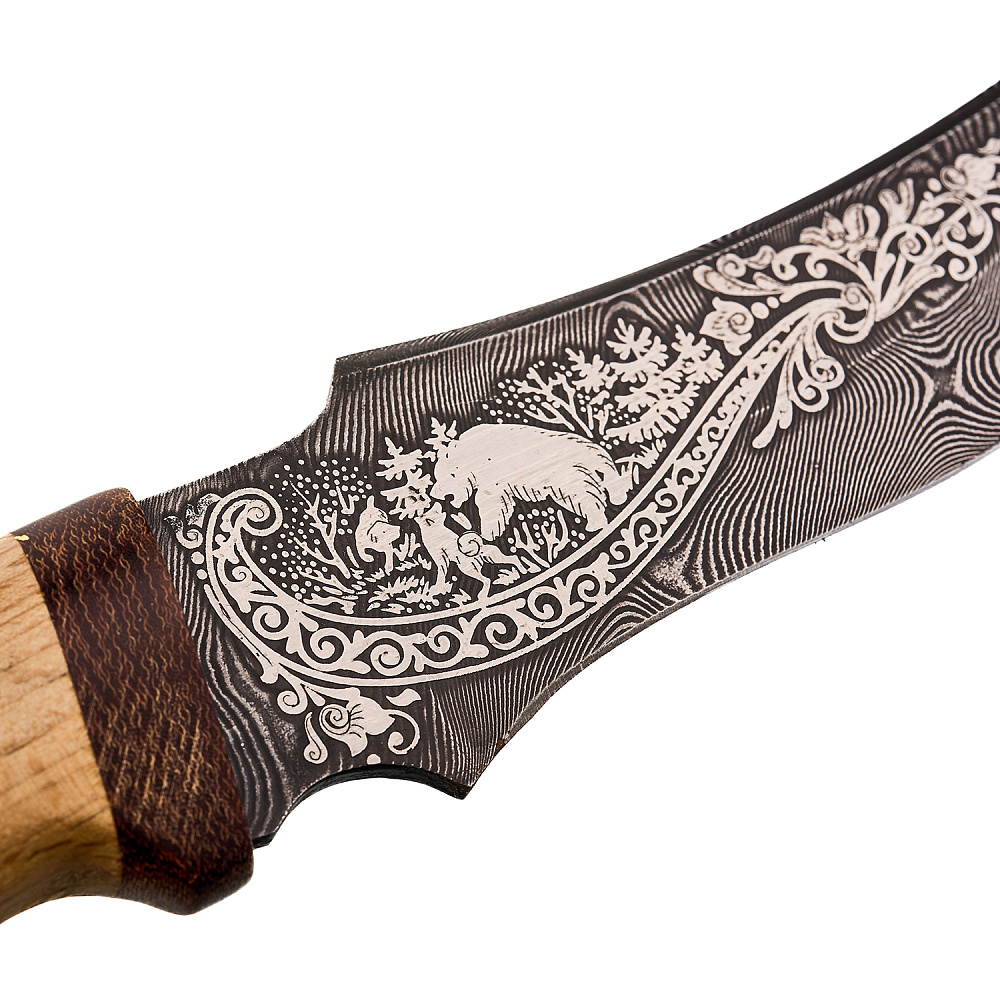 Нож сувенирный из дамасской стали «Диана». Златоуст - интернет магазин Русь Велика я фото 4