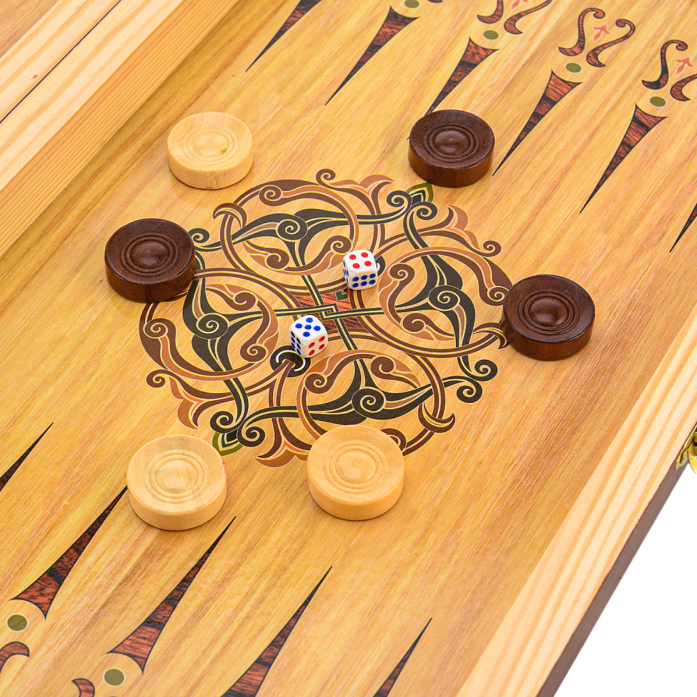 Шахматы-нарды-шашки деревянные «Цветы» 50х50 см - интернет магазин Русь Велика я фото 12